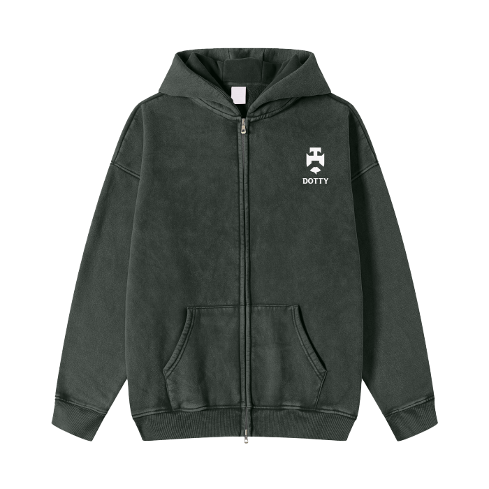 DOTTY - Streetwear Fleece Hoodie Jacket - 360 GMS