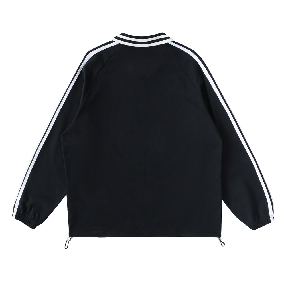 DSD - Contrast Striped Lapel Collar Sweatshirt