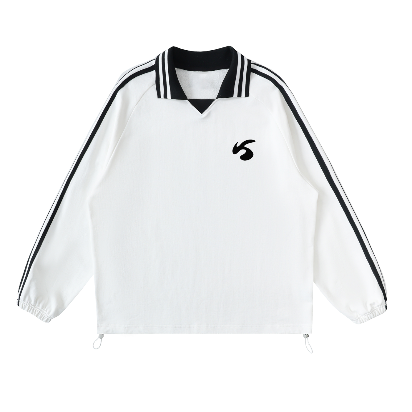 DSD - Contrast Striped Lapel Collar Sweatshirt