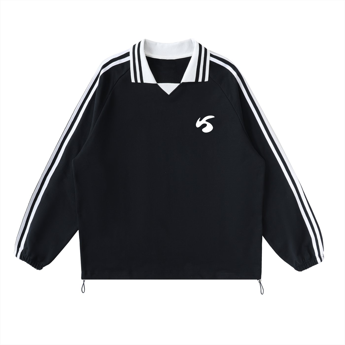 DSD - Contrast Striped Lapel Collar Sweatshirt