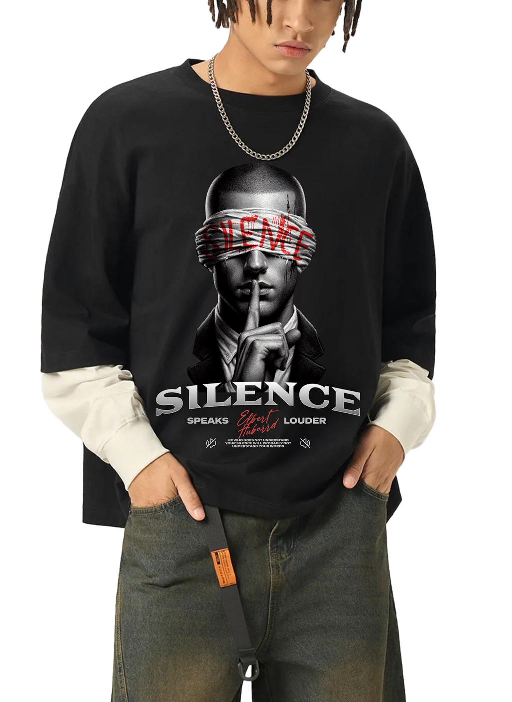 DSD - SILENCE Layered Sleeve T-Shirt