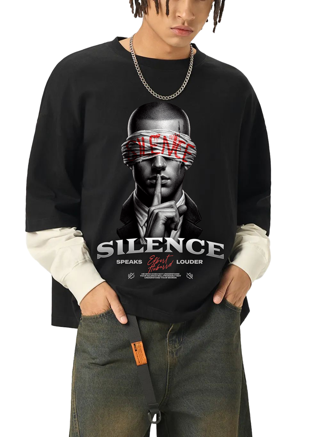 DSD - SILENCE Layered Sleeve T-Shirt
