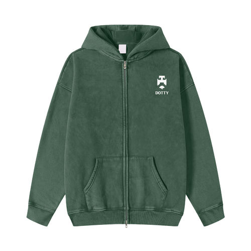 DOTTY - Streetwear Fleece Hoodie Jacket - 360 GMS
