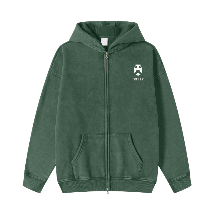 DOTTY - Streetwear Fleece Hoodie Jacket - 360 GMS