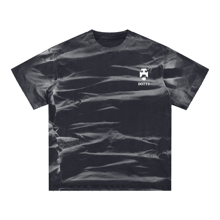 DOTTY- Irregular Stripe Frayed T-Shirt - 250 GSM